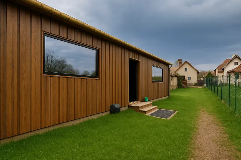 Drevený areál ASAN hotela pre psov s výbehom v Šuňave