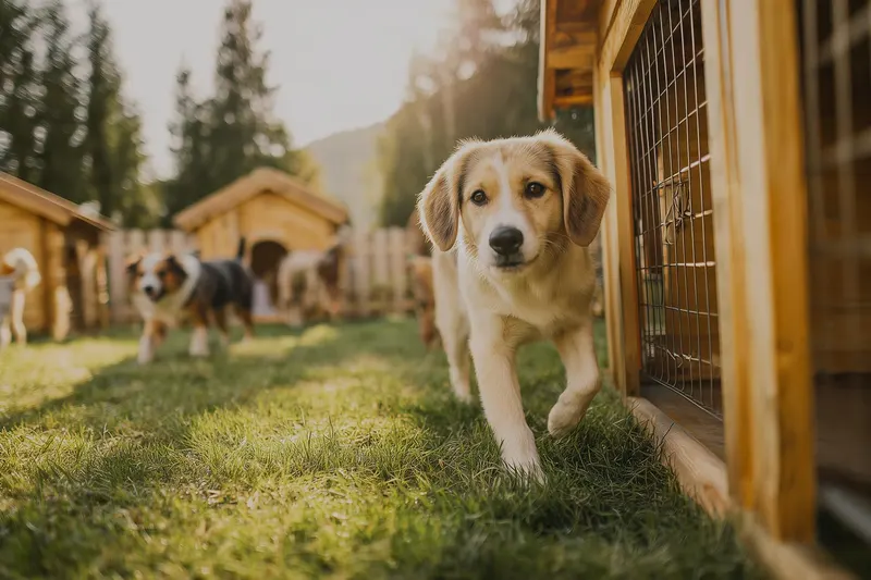 Pes spoznáva nové prostredie počas prvého dňa v hoteli